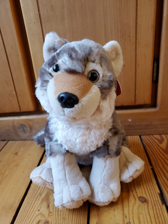 life size wolf plush